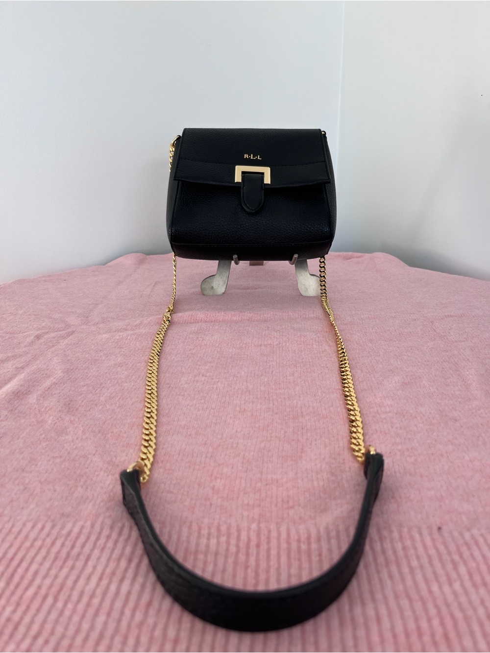 Lauren Ralph Lauren Crossbody Bag with Gold Chain - Picture 3 of 7